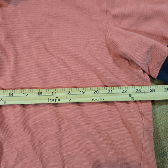 Vintage LL Bean Casco Bay Polo Shirt Mens XL Tall Pink 90s Ringer Tee Retro - Picture 5 of 6